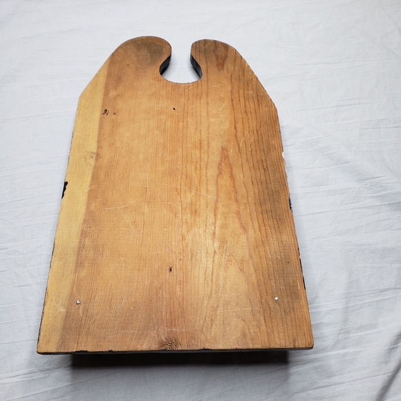 Handpainted Wood Bar Towel Holder Wine and Cheese Wall Art - Picture 3 of 4